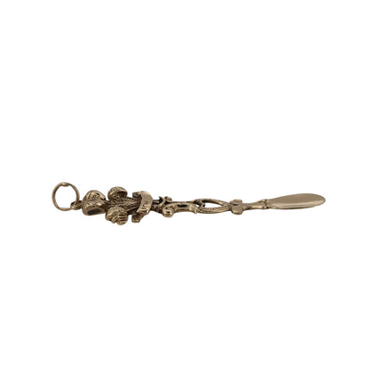 9ct Gold Welsh Three Feathers Lovespoon Pendant