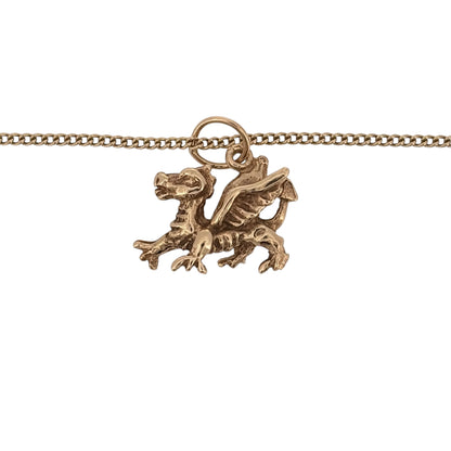 Celebrate Welsh heritage with this pre-owned 9ct yellow gold Welsh Dragon pendant necklace, featuring the iconic dragon emblem presented on a classic 18-inch curb chain.
Design: The pendant features a detailed Welsh Dragon motif, creating a distinctive and recognisable design inspired by one of Wales’ most iconic national symbols.
Material: Made from 9-carat yellow gold, the warm gold tone highlights the dragon detailing and continues through to the classic curb chain.