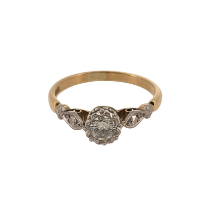 18ct Gold & Platinum Diamond Solitaire Ring