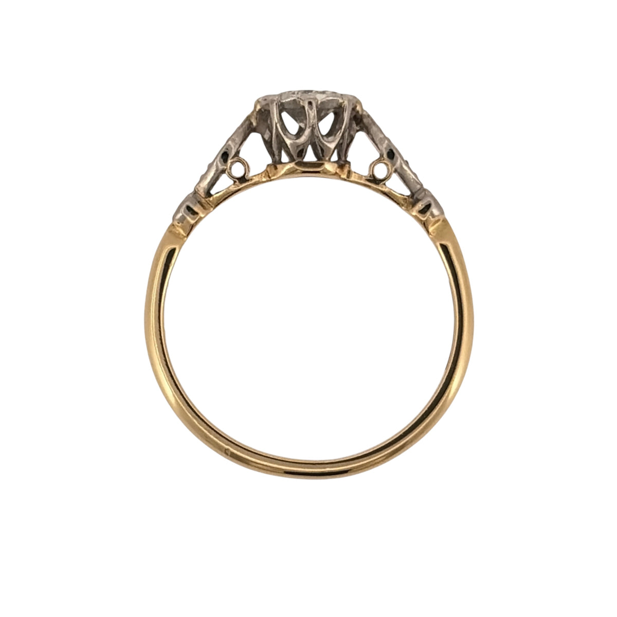 18ct Gold & Platinum Diamond Solitaire Ring
