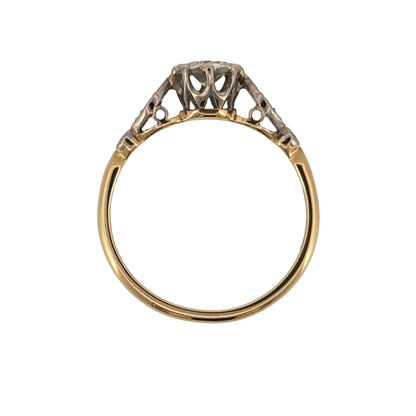 18ct Gold & Platinum Diamond Solitaire Ring
