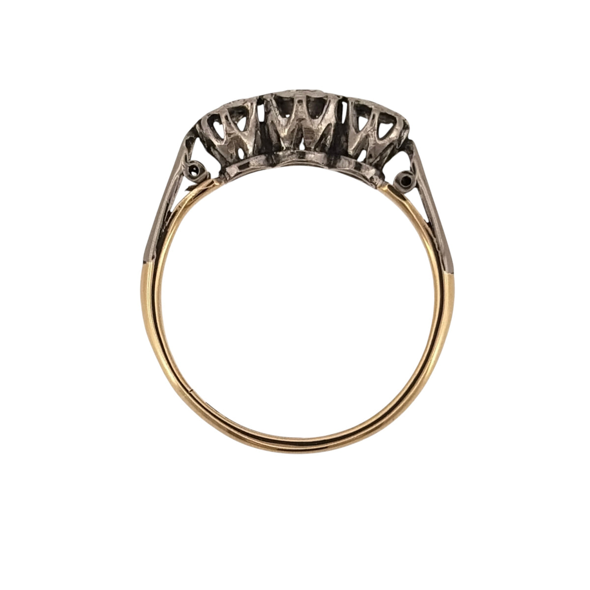 18ct Gold & Platinum Diamond Trilogy Ring
