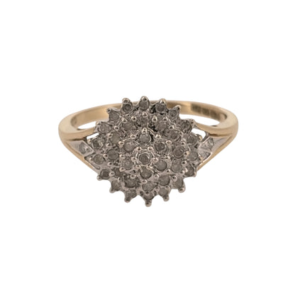 9ct Gold & Diamond Cluster Ring