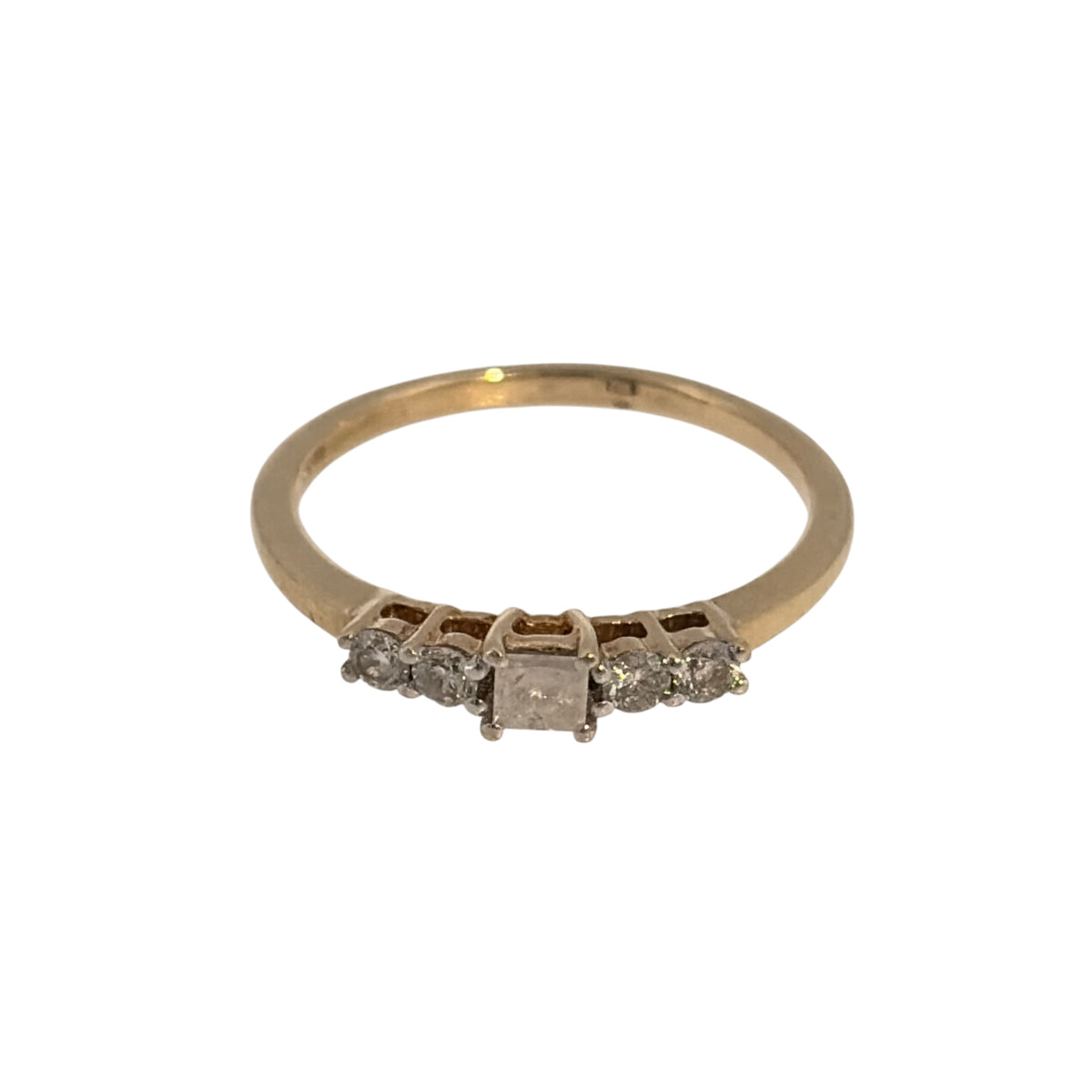 9ct Gold & Diamond Band Ring