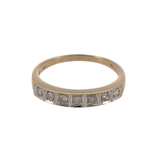 9ct Gold & Diamond Band Ring