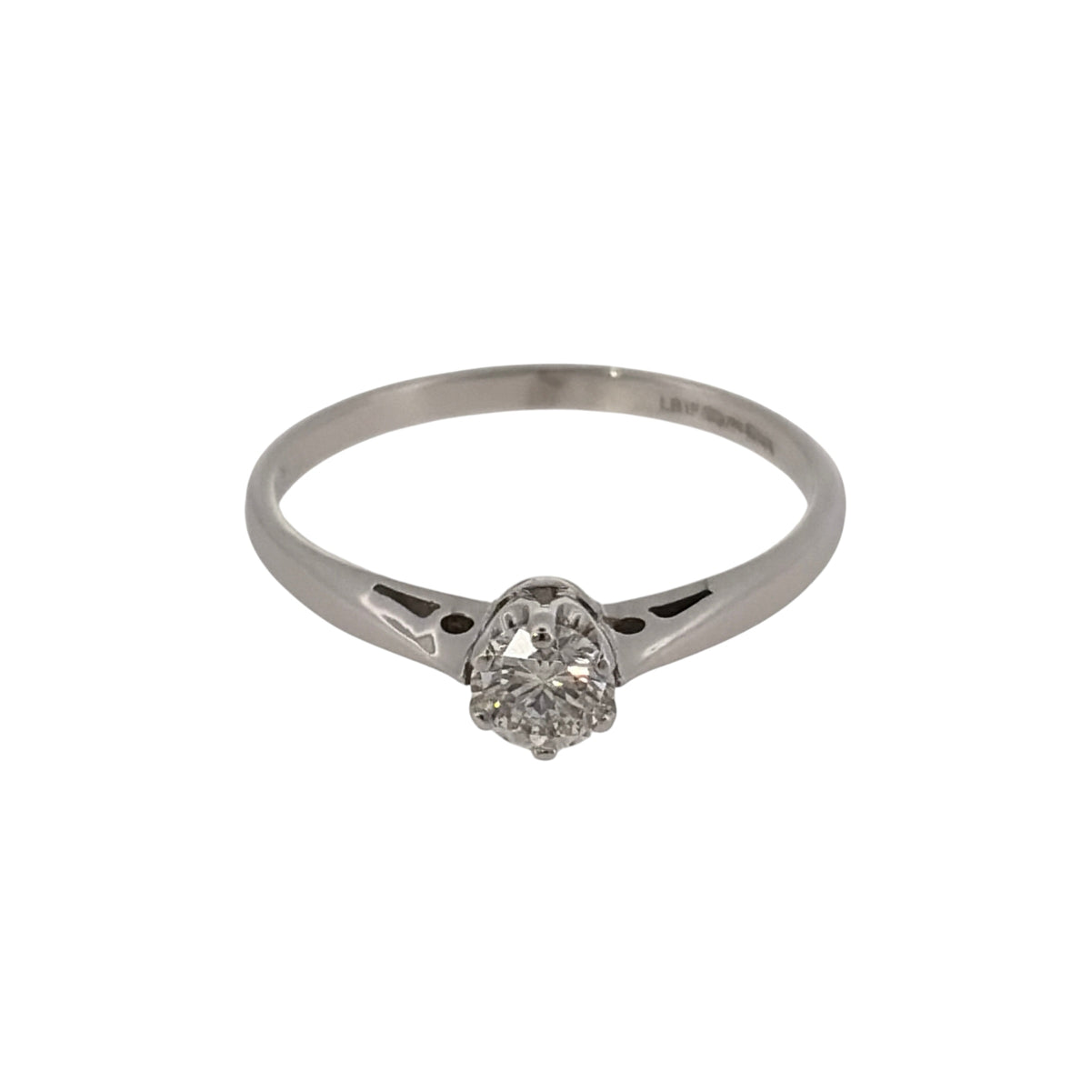 18ct White Gold & Diamond Solitaire Ring