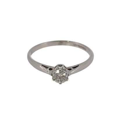 18ct White Gold & Diamond Solitaire Ring