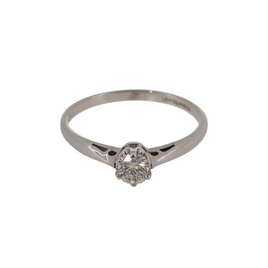18ct White Gold & Diamond Solitaire Ring