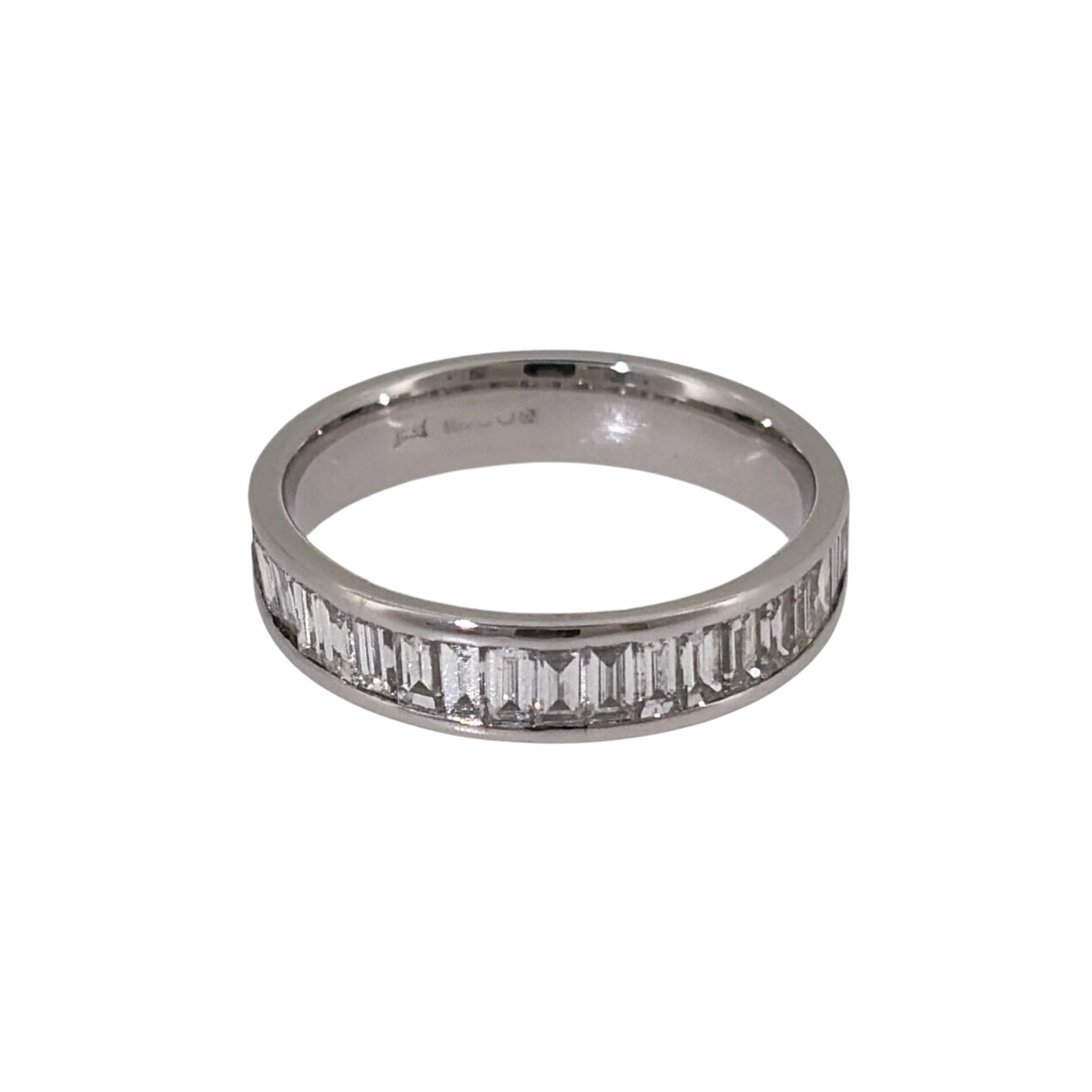18ct White Gold & Diamond Band Ring