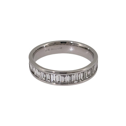 18ct White Gold & Diamond Band Ring