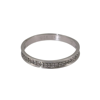 9ct White Gold & Diamond Band Ring