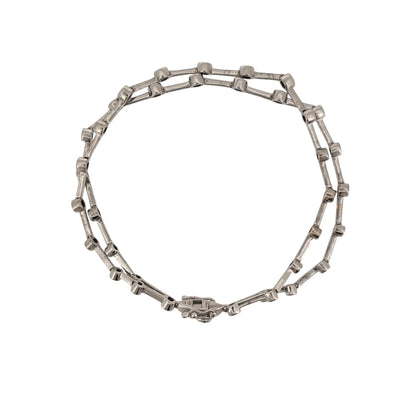 18ct White Gold & Diamond 6.75" Bracelet