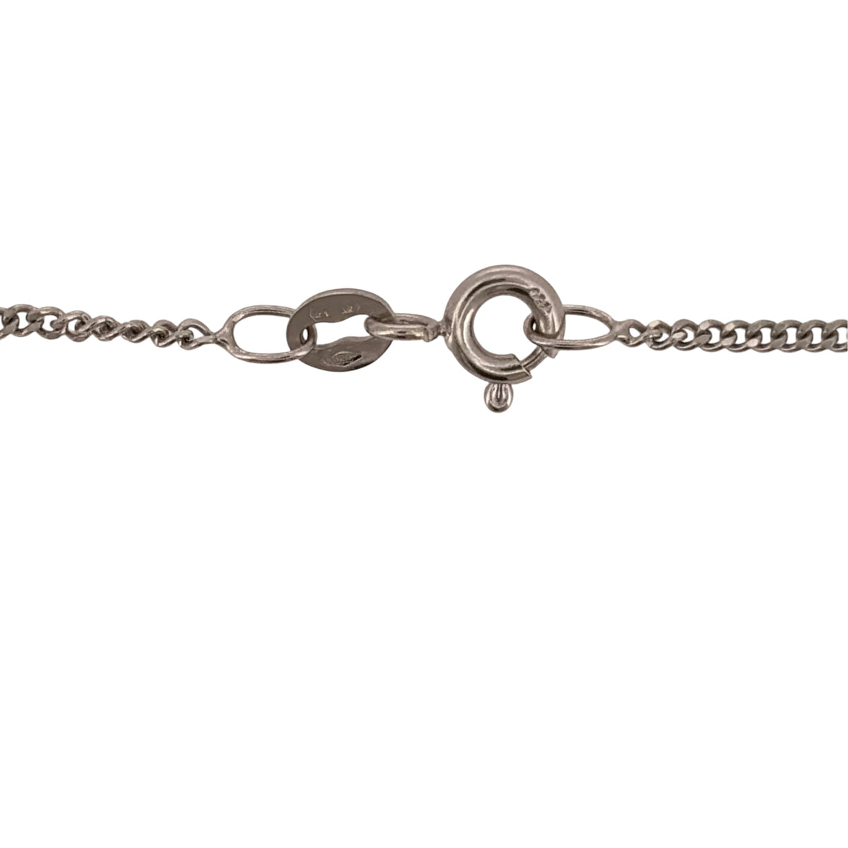 18ct White Gold & Diamond Teardrop 18" Necklace