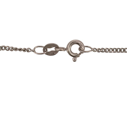 18ct White Gold & Diamond Teardrop 18" Necklace