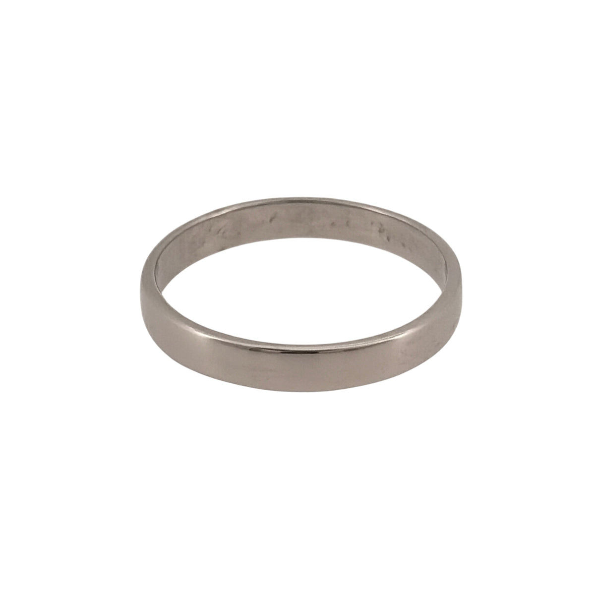 9ct White Gold 3mm Wedding Band Ring