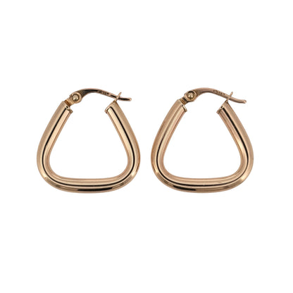 9ct Gold Triangle Creole Earrings