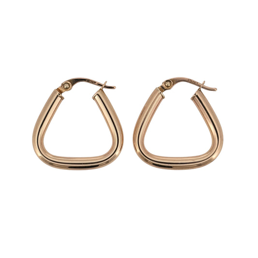 9ct Gold Triangle Creole Earrings