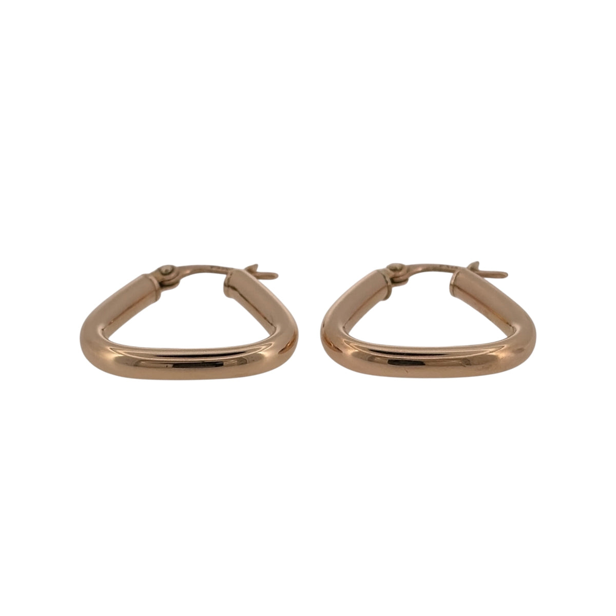 Add a distinctive geometric touch to your jewellery collection with these pre-owned 9ct yellow gold triangle creole earrings, featuring an angular take on the classic gold creole design.

Design: The earrings feature a triangular creole shape, creating a contemporary geometric profile while retaining the versatile appeal of traditional gold hoop earrings.
Material: Made from 9-carat yellow gold, the warm gold tone gives the earrings a classic finish that pairs easily with other yellow gold jewellery.