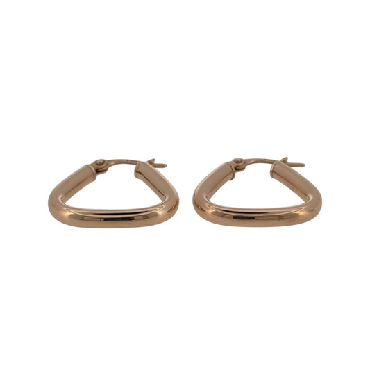 Add a distinctive geometric touch to your jewellery collection with these pre-owned 9ct yellow gold triangle creole earrings, featuring an angular take on the classic gold creole design.

Design: The earrings feature a triangular creole shape, creating a contemporary geometric profile while retaining the versatile appeal of traditional gold hoop earrings.
Material: Made from 9-carat yellow gold, the warm gold tone gives the earrings a classic finish that pairs easily with other yellow gold jewellery.