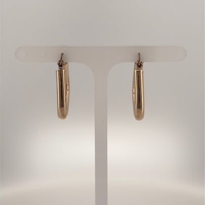 9ct Gold Triangle Creole Earrings