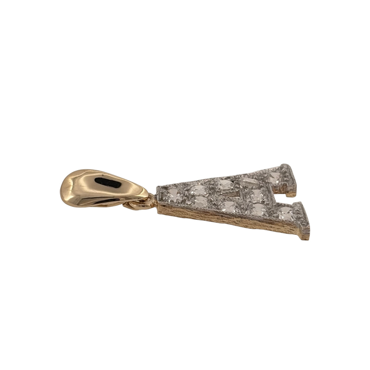 9ct Gold & Cubic Zirconia Initial 'A' Pendant