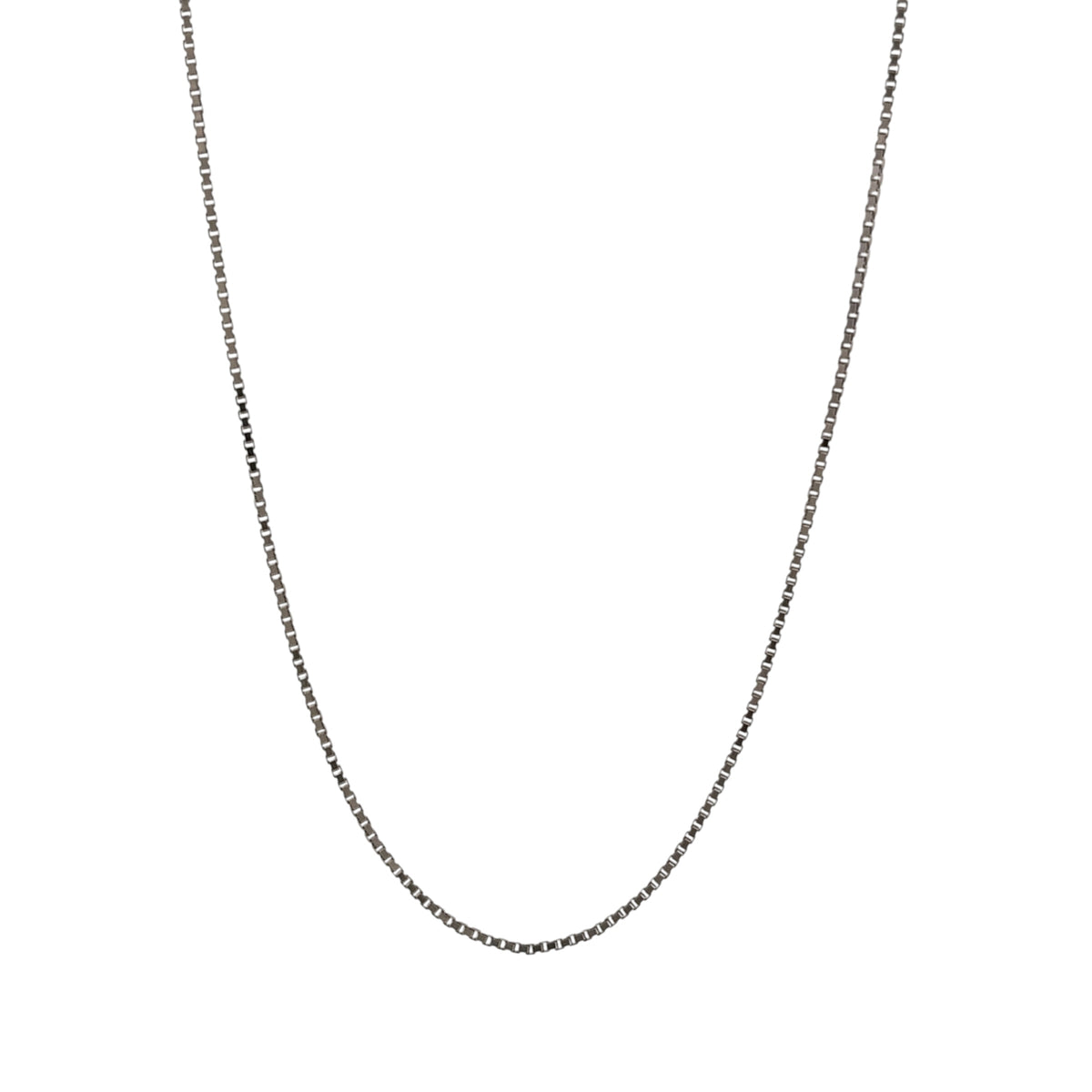 9ct White Gold 16" Box Chain