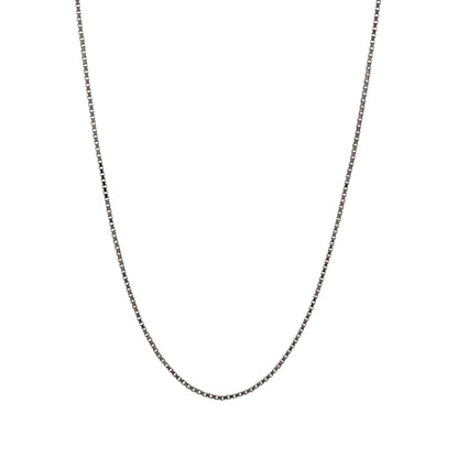9ct White Gold 16" Box Chain