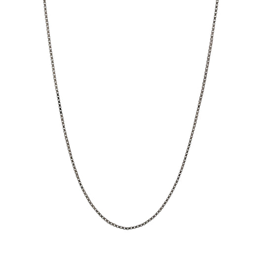 9ct White Gold 16" Box Chain