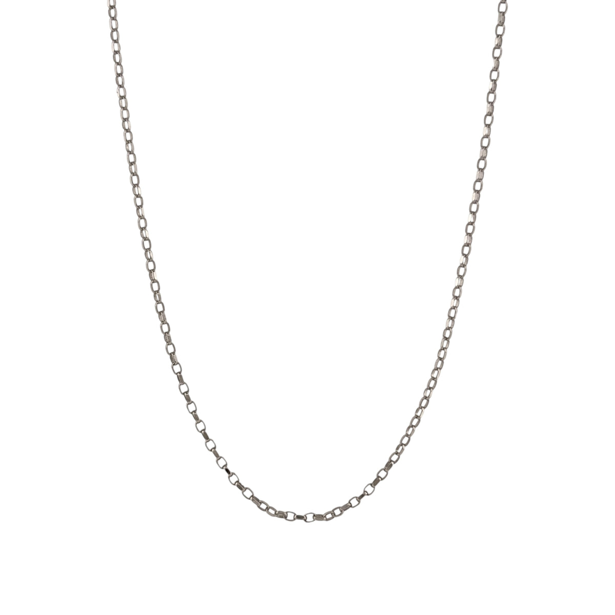 9ct White Gold 16" Belcher Chain