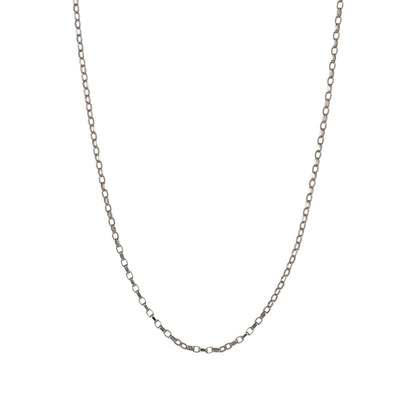 9ct White Gold 16" Belcher Chain