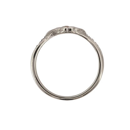 925 Silver & White Topaz Clogau Double Angel Wings Ring