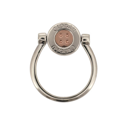 925 Silver & White Topaz Clogau Button Spinner Ring