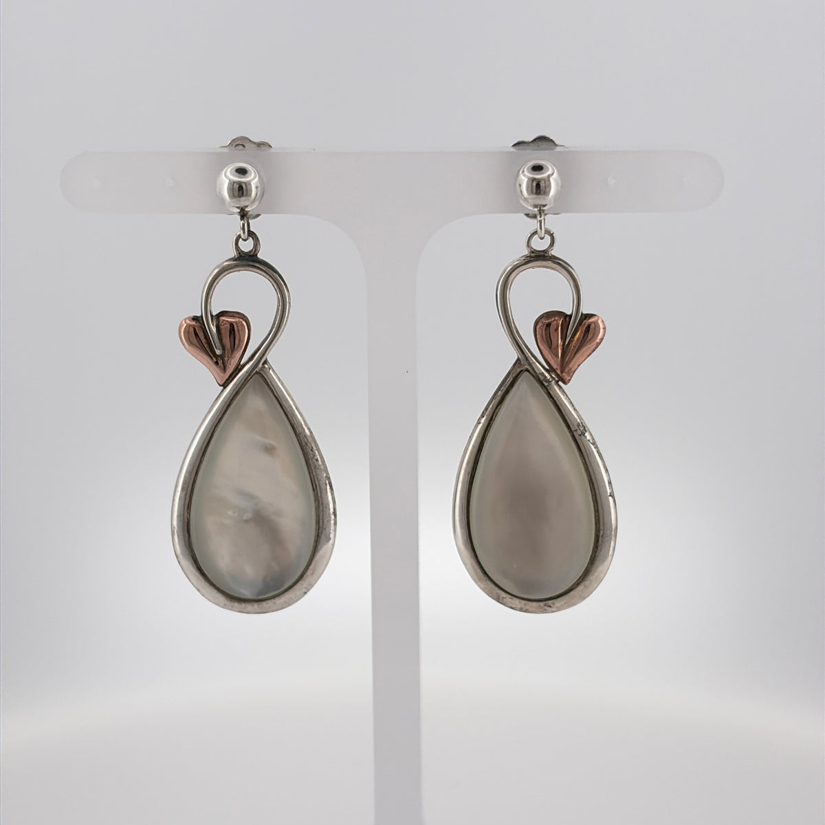 925 Silver & Mother of Pearl Clogau Tree of Life Drop Earrings