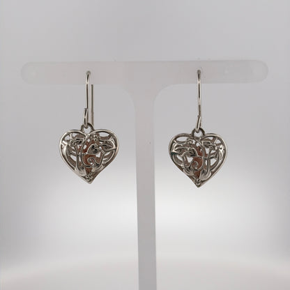 925 Silver Clogau Tree of Life Heart Fairy Drop Earrings