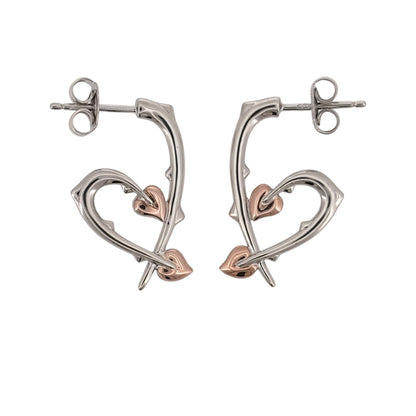 925 Silver Clogau Tree of Life Heart Earrings