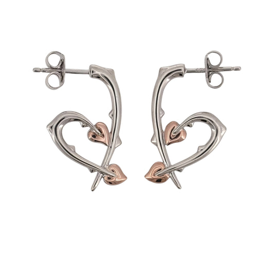 925 Silver Clogau Tree of Life Heart Earrings