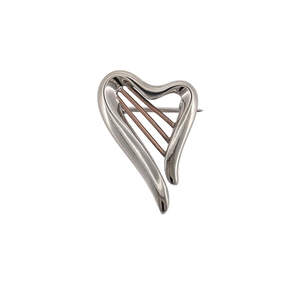 925 Silver Clogau Heartstrings Brooch