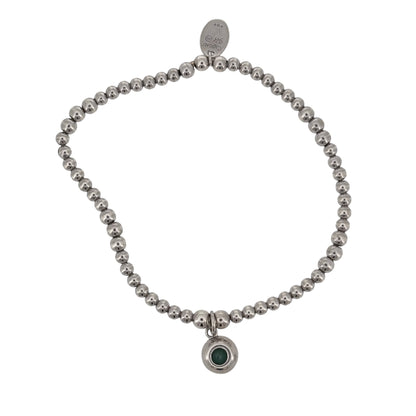 Add an easy-to-wear Clogau piece to your jewellery collection with this pre-owned beaded stretch bracelet, combining 925 sterling silver, 9ct rose gold detailing and a green stone accent.

Design: The bracelet features an elasticated beaded design, allowing it to stretch comfortably over the hand while creating a classic and versatile appearance on the wrist.
Material: Made from 925 sterling silver with 9-carat rose gold Clogau detailing, the contrasting metals create a distinctive two-tone finish.