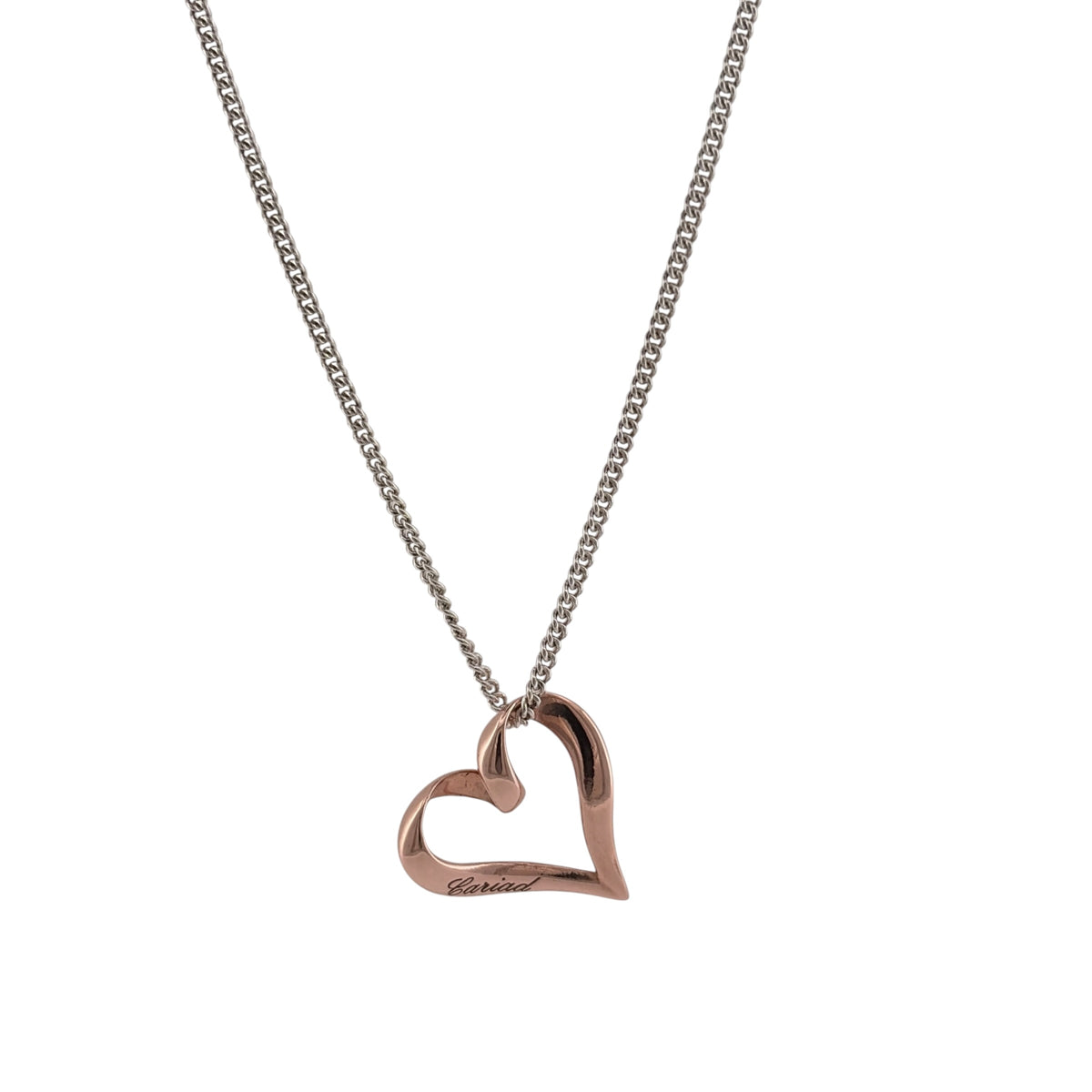 925 Silver Clogau Cariad Open Heart 18" Necklace