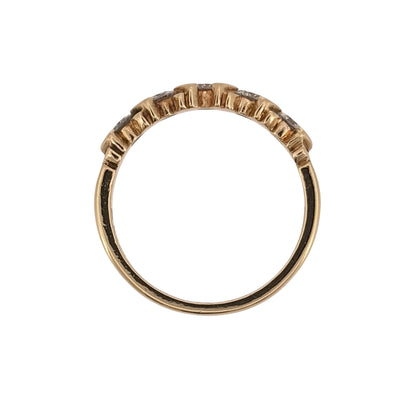 18ct Gold & Diamond FIve Stone Band Ring