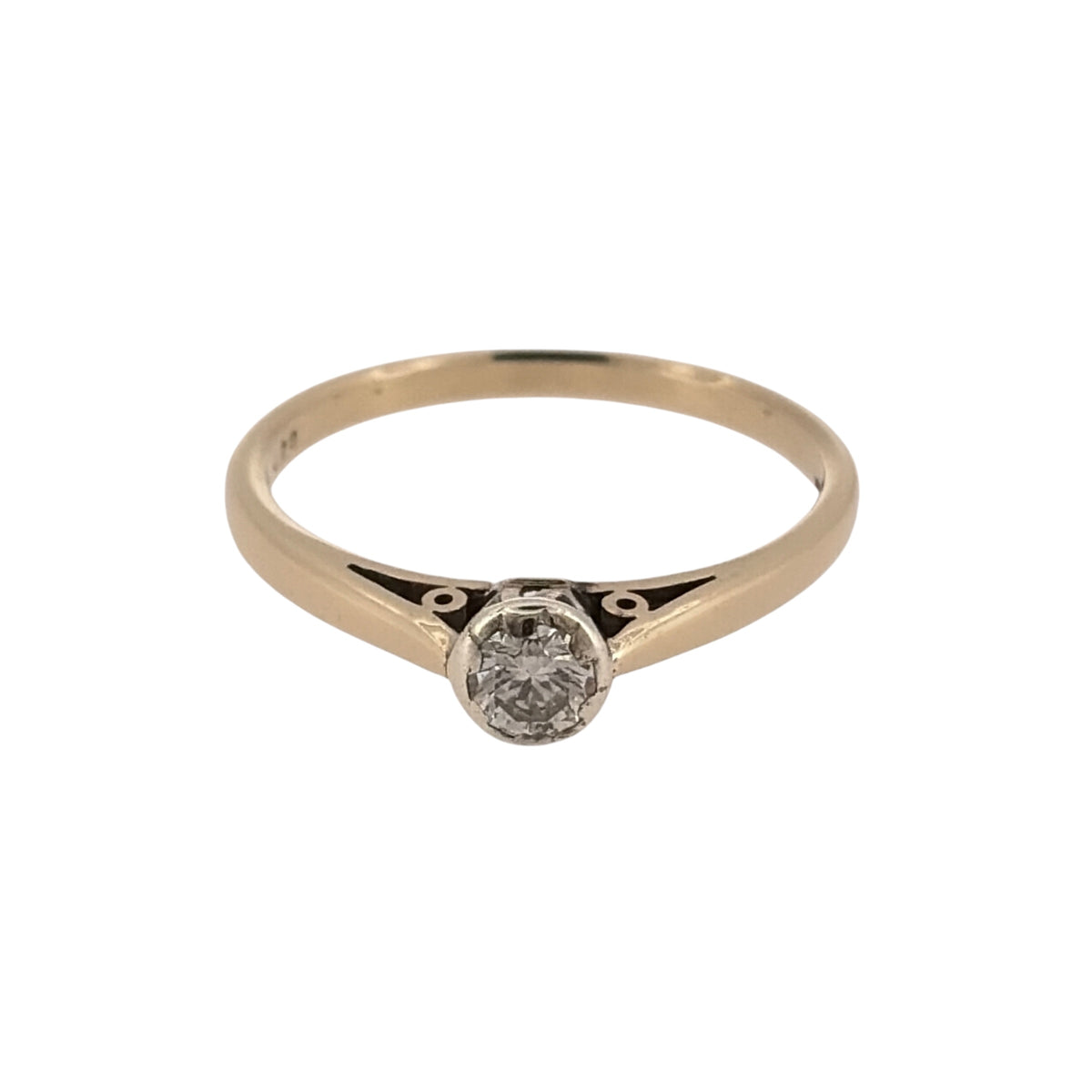 9ct Gold & Diamond Solitaire Ring