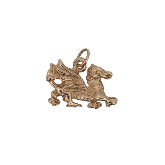 9ct Gold Welsh Dragon Pendant