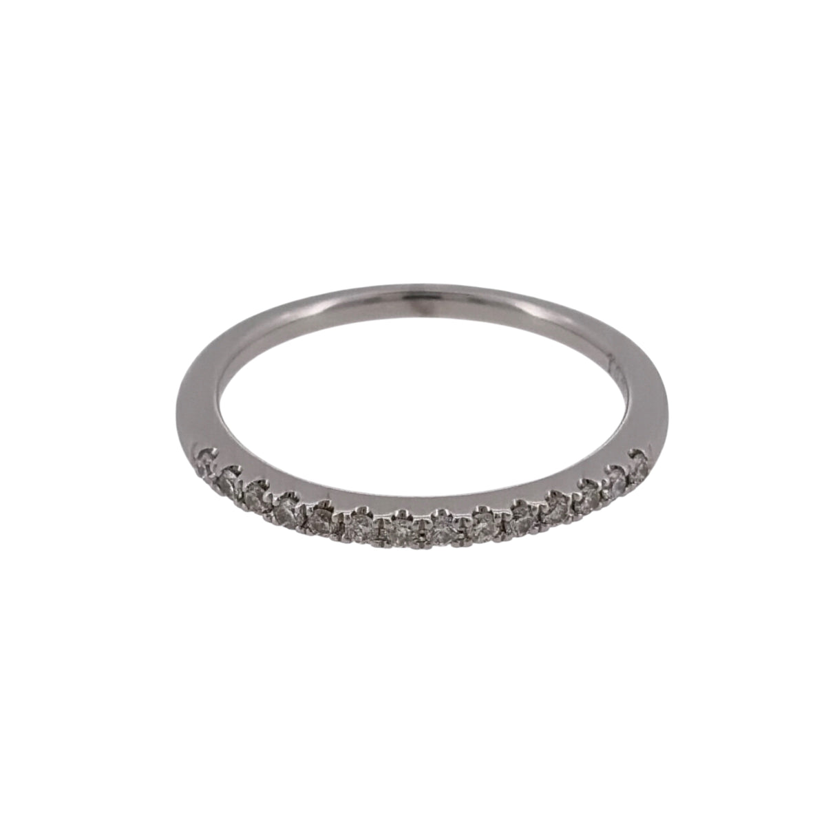 18ct White Gold & Diamond Band Ring