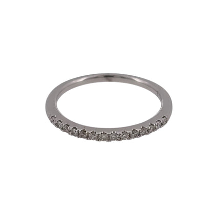 18ct White Gold & Diamond Band Ring
