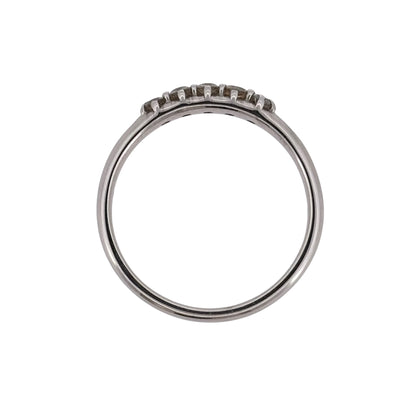 9ct White Gold & Diamond Five Stone Band Ring