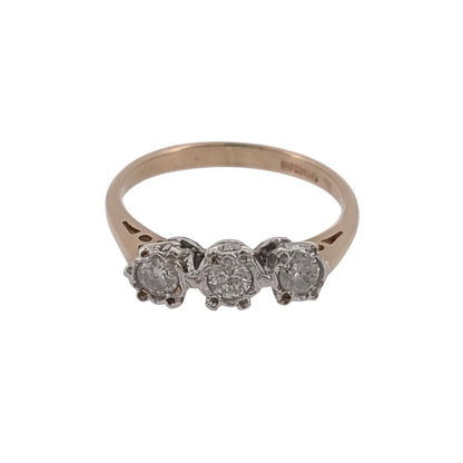 9ct Gold & Diamond Trilogy Ring
