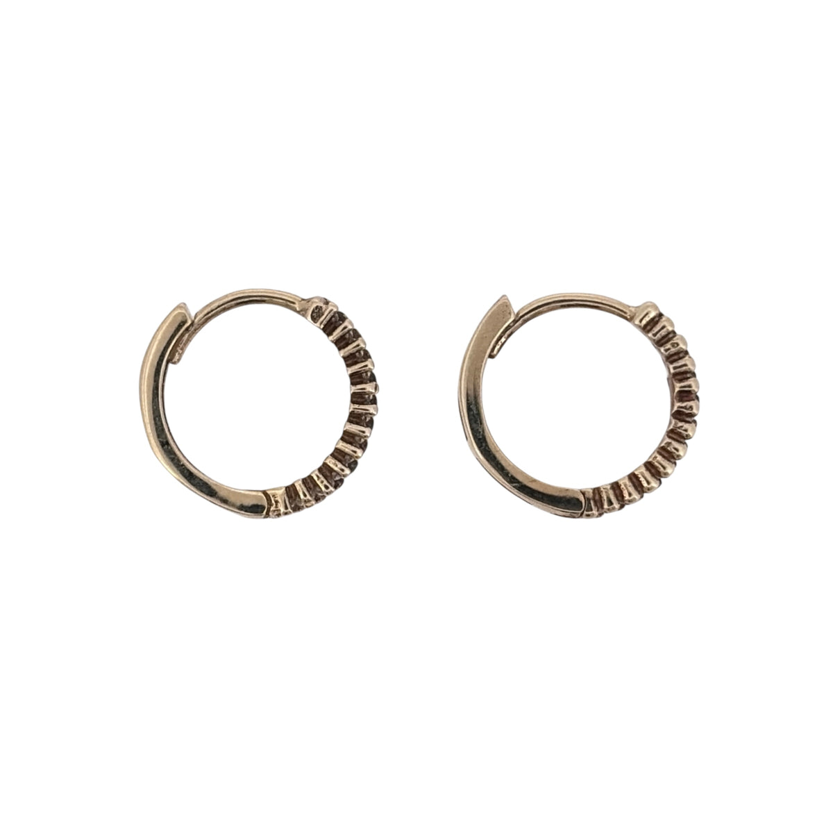 9ct Gold & Diamond Huggie Earrings