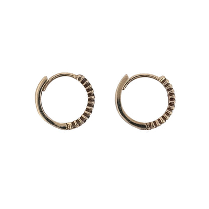 9ct Gold & Diamond Huggie Earrings