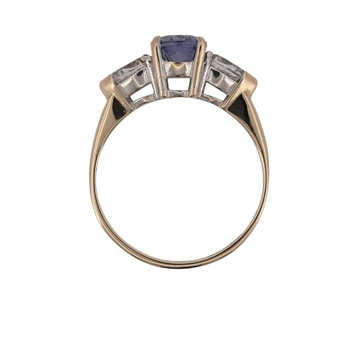 9ct Gold Tanzanite & Cubic Zirconia Ring