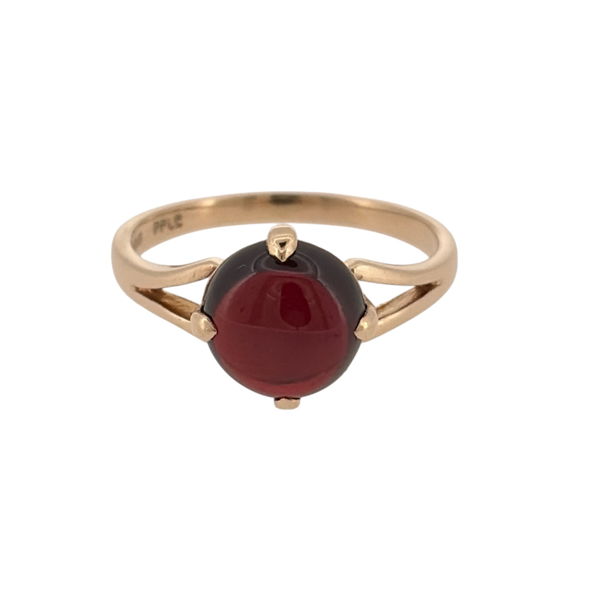 9ct Gold & Red Stone Ring